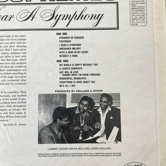 The Supremes: A Hear A Symphony Vintage Vinyl Record - Picture 4 of 10